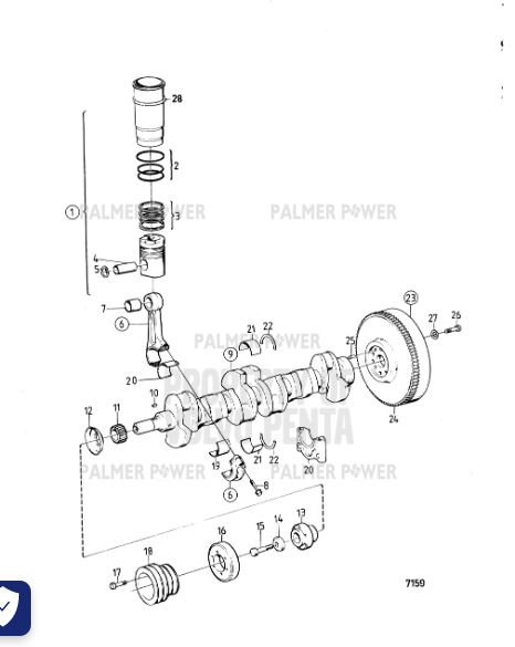Order VOLVO PENTA 271234 Main Bearing Kit