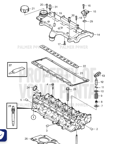 Order VOLVO PENTA 30731261 Cylinder Head Gasket