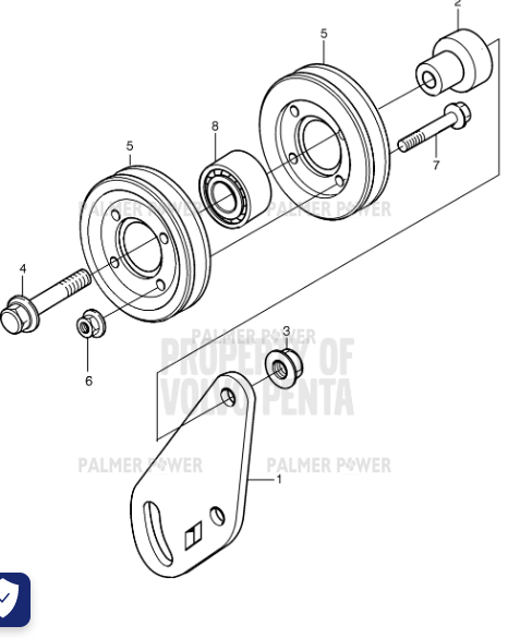 Order VOLVO PENTA 3195639 Pulley