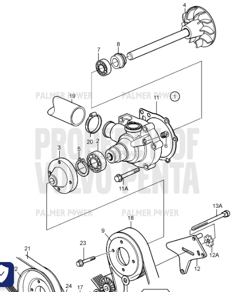 Order VOLVO PENTA 3580971 Pulley