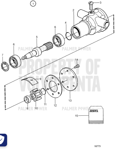Order VOLVO PENTA 3582510 Seawater Pump
