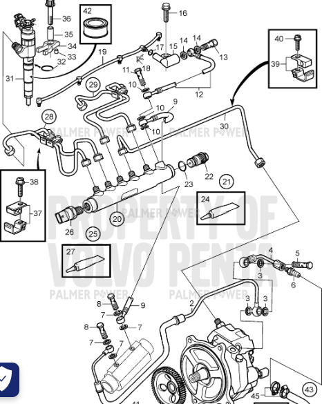 Order VOLVO PENTA 3588025 Delivery Pipe Kit