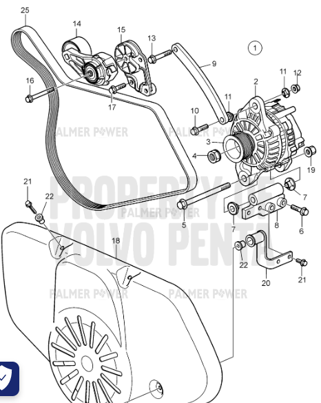 Order VOLVO PENTA 3594067 Alternator Bracket