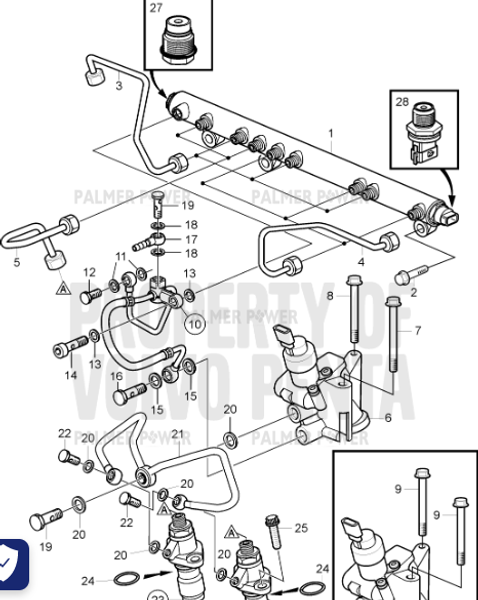 Order VOLVO PENTA 3801277 High-Pressure Pump, Reman