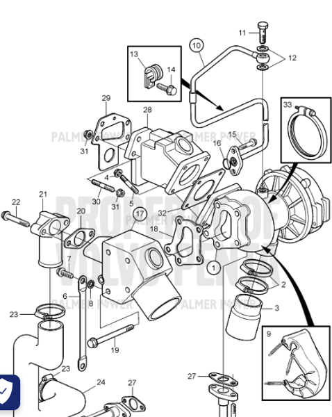 Order VOLVO PENTA 3801341 Turbocharger, Reman