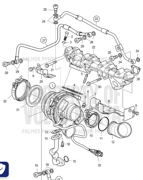 Order VOLVO PENTA 3801570 Turbocharger, Reman