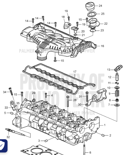 Order VOLVO PENTA 3801663 Cylinder Head, Reman | Exch