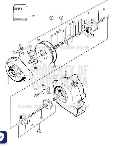 Order VOLVO PENTA 3802097 Turbocharger