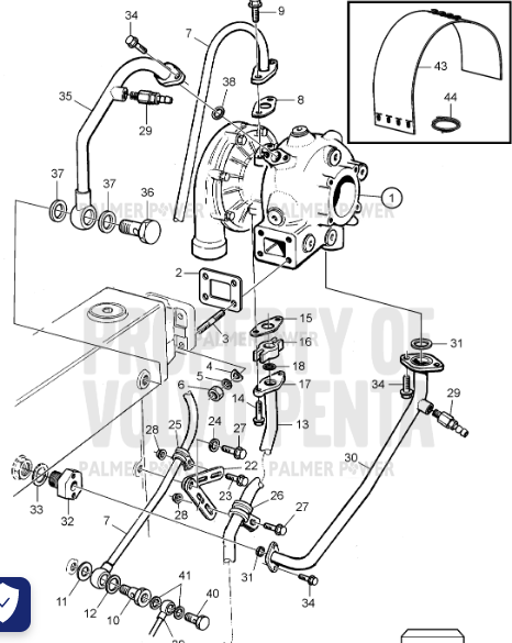 Order VOLVO PENTA 3802128 Turbocharger