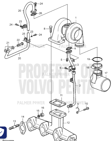 Order VOLVO PENTA 3802181 Turbocharger