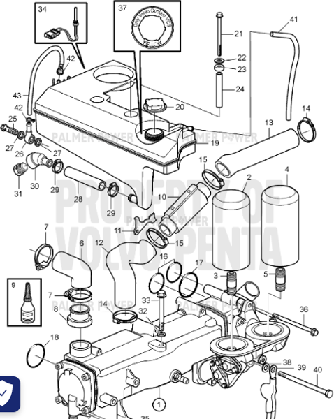 Order VOLVO PENTA 3808092 Pipe Connection | Repair Kits