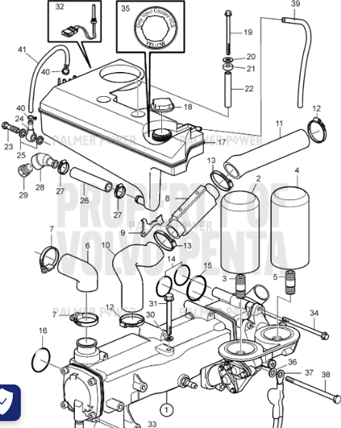 Order VOLVO PENTA 3808093 Hose