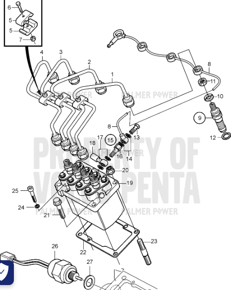 Order VOLVO PENTA 3809334 Leak-Off Pipe