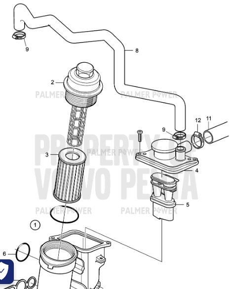 Order VOLVO PENTA 3817387 Hose | Crankcase Vent.