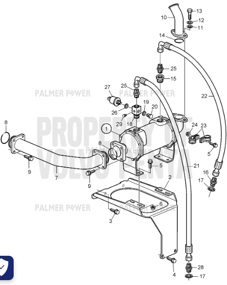 Order VOLVO PENTA 3819007 Seawater Pipe