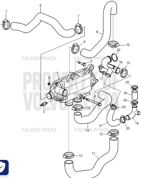 Order VOLVO PENTA 3819117 Pipe Elbow