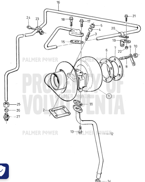 Order VOLVO PENTA 3825558 Oil Return Pipe