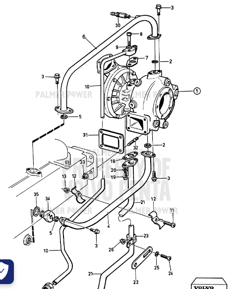 Order VOLVO PENTA 3825600 Oil Pressure Pipe