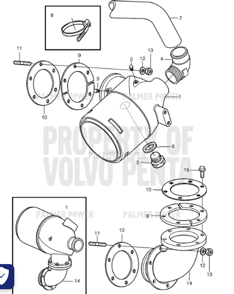 Order VOLVO PENTA 3827940 Exhaust Riser