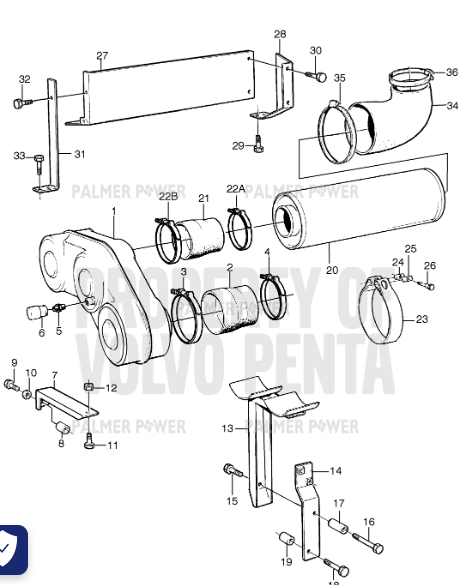 Order VOLVO PENTA 3829338 Radiation Shield