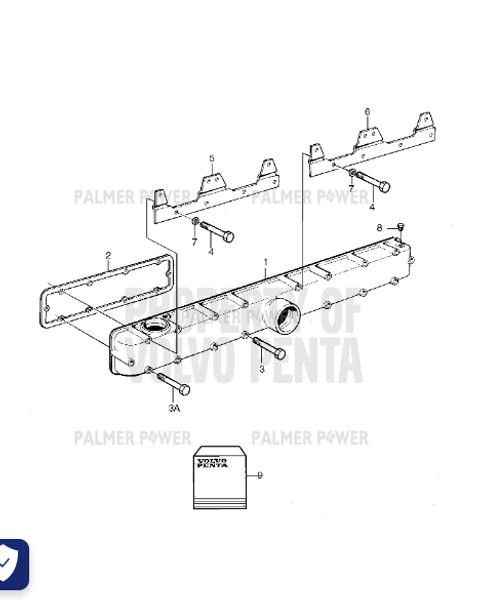 Order VOLVO PENTA 3829433 Intake Gasket