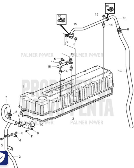 Order VOLVO PENTA 3834045 Hose