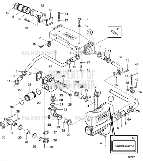 Order VOLVO PENTA 3836201 Water Pipe