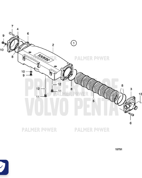 Order VOLVO PENTA 3838415 Charge Air Cooler