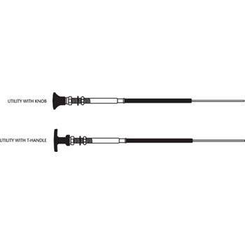 TELEFLEX CC34325 33Lu Control Cable with Knob & T-Hand 25'