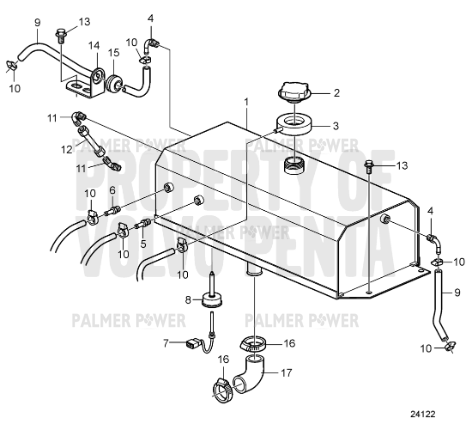 Order VOLVO PENTA 3848324 Expansion Tank | Expansion Tank With Connection Components