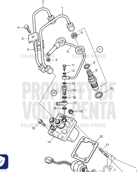 Order VOLVO PENTA 3849025 Leak-Off Pipe