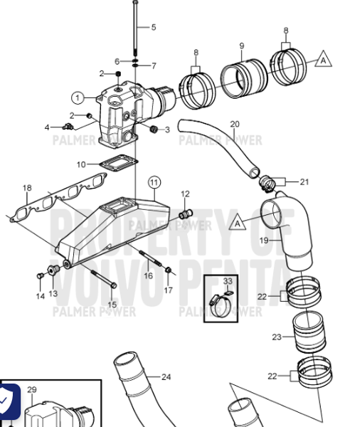 Order VOLVO PENTA 3853597 Elbow