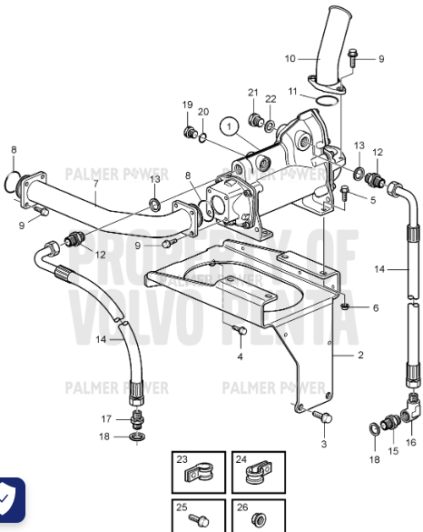 Order VOLVO PENTA 3887364 Bracket
