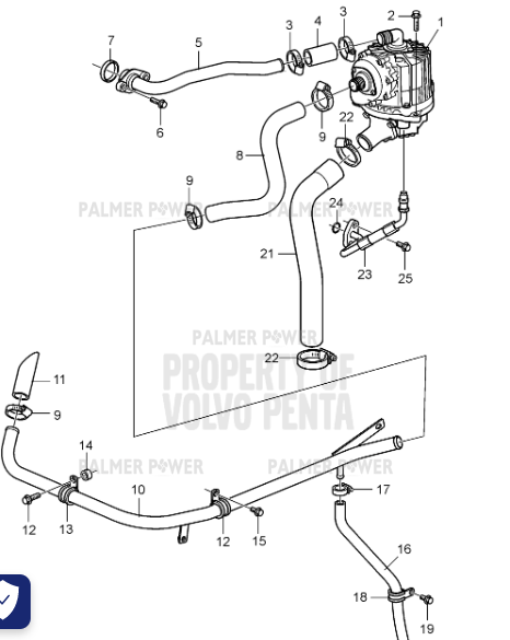 Order VOLVO PENTA 40005746 Pipe