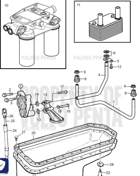 Order VOLVO PENTA 425971 Oil Pressure Pipe