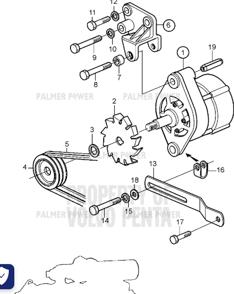 Order VOLVO PENTA 466734 Tensioning Loop