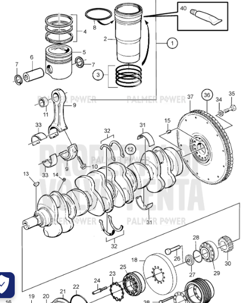 Order VOLVO PENTA 8193962 Washer