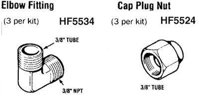 TELEFLEX HF5526 Tube Nut 3-8'' Nylon-Copper Tube 6-Bag
