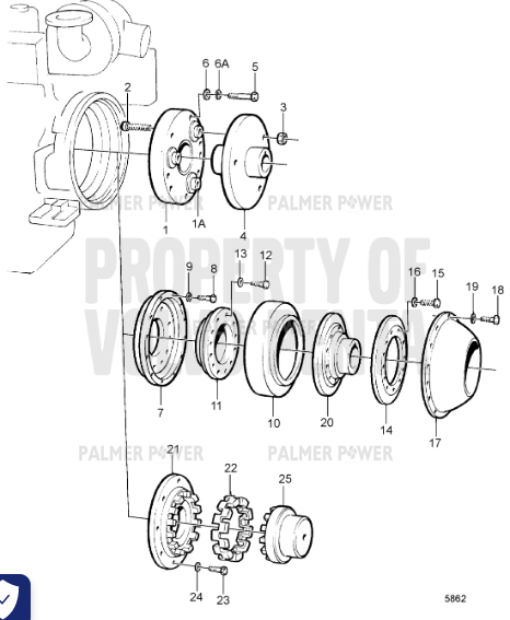 Order VOLVO PENTA 845616 Clutch Half