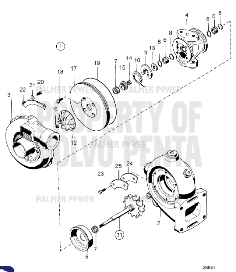 Order VOLVO PENTA 847201 Turbocharger