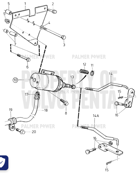 Order VOLVO PENTA 847333 Return Spring