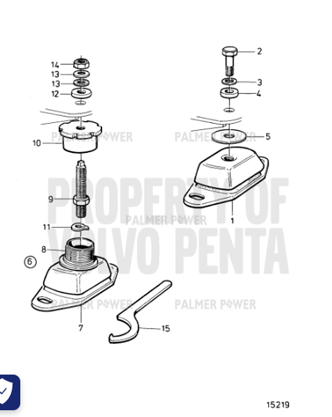 Order VOLVO PENTA 849954 Spacer