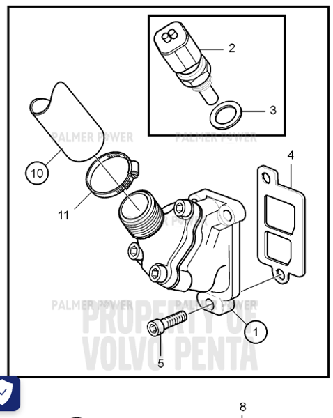 Order VOLVO PENTA 8653103 Sensor