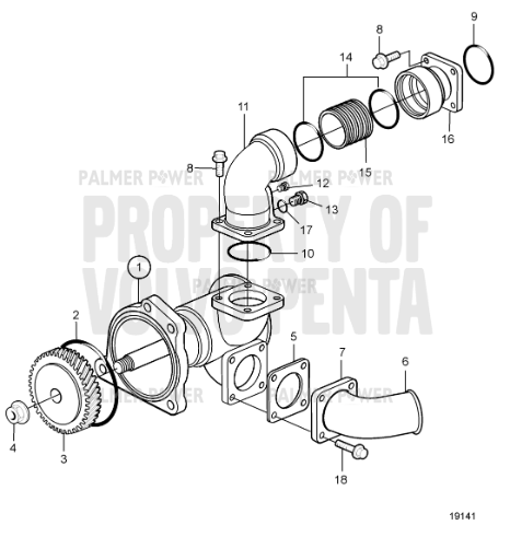 Order VOLVO PENTA 866612 Pipe Connection