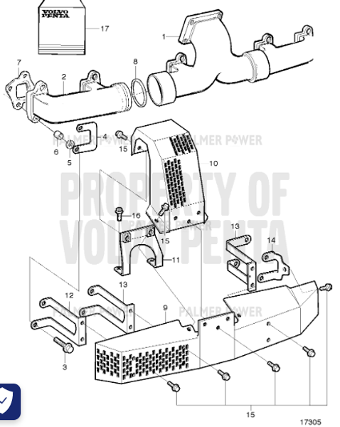 Order VOLVO PENTA 876050 Gasket Kit | Exhaust Manifold