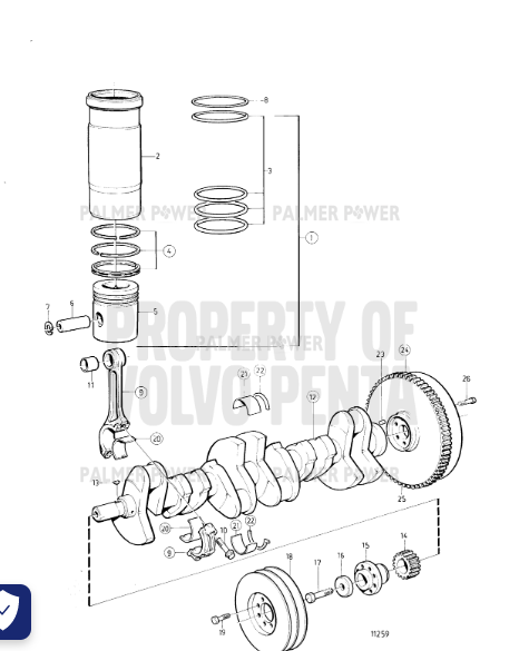 Order VOLVO PENTA 876240 Cylinder Liner Kit