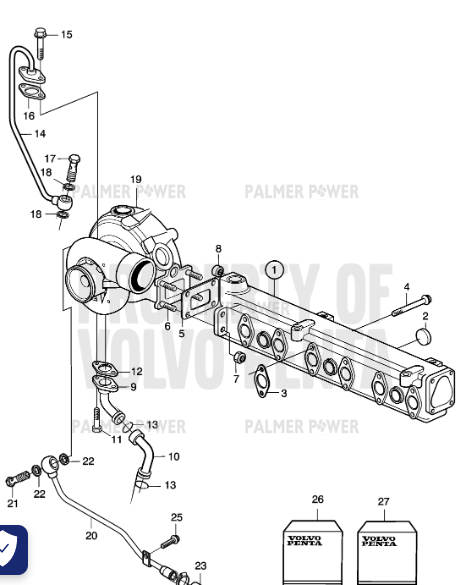 Order VOLVO PENTA 888789 Turbocharger