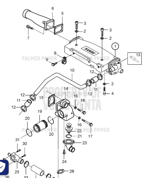 Order VOLVO PENTA 888841 Hose