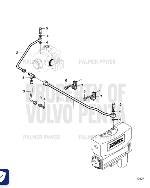 Order VOLVO PENTA 888893 Breather Pipe