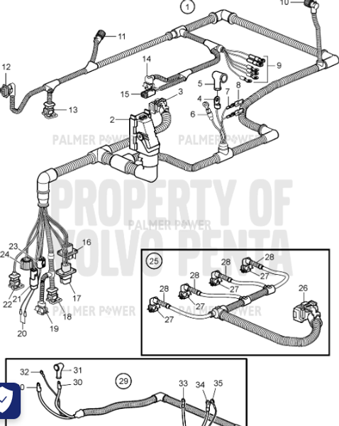 Order VOLVO PENTA 889416 Wiring Harness